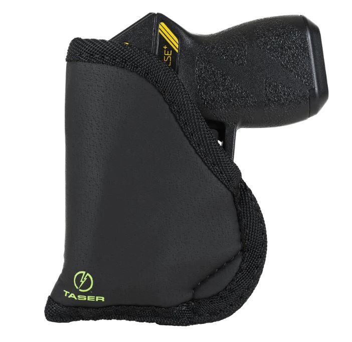 TASER Pulse sticky holster shown with TASER inserted | ThugBusters TASER Pulse sticky holster shown with TASER inserted