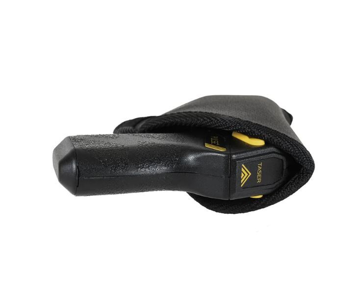 TASER Pulse sticky holster top view with TASER inserted JPG | ThugBusters TASER Pulse sticky holster top view with TASER inserted JPG