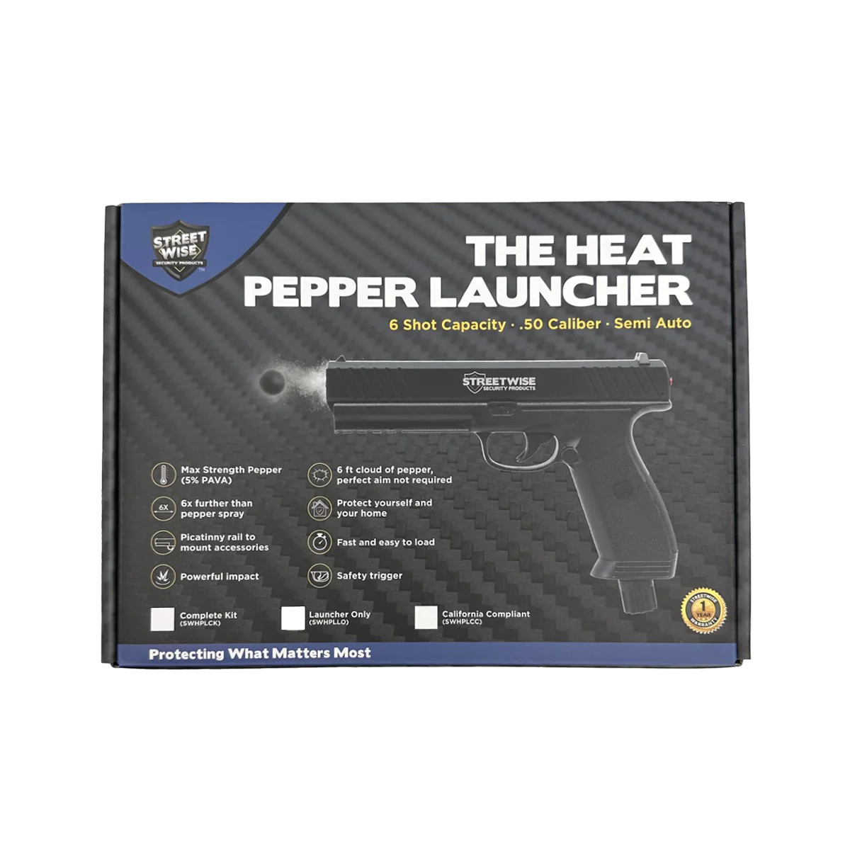 HEAT Pepper Launcher box front | ThugBusters HEAT Pepper Launcher box front