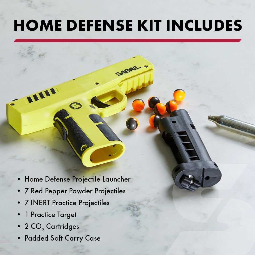 Saber Pepper Launcher kit contents | ThugBusters Saber Pepper Launcher kit contents