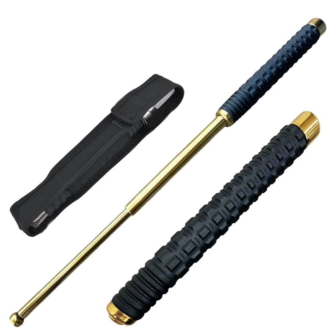 Gold finish expandable steel police baton 26 inches | ThugBusters Gold finish expandable steel police baton 26 inches