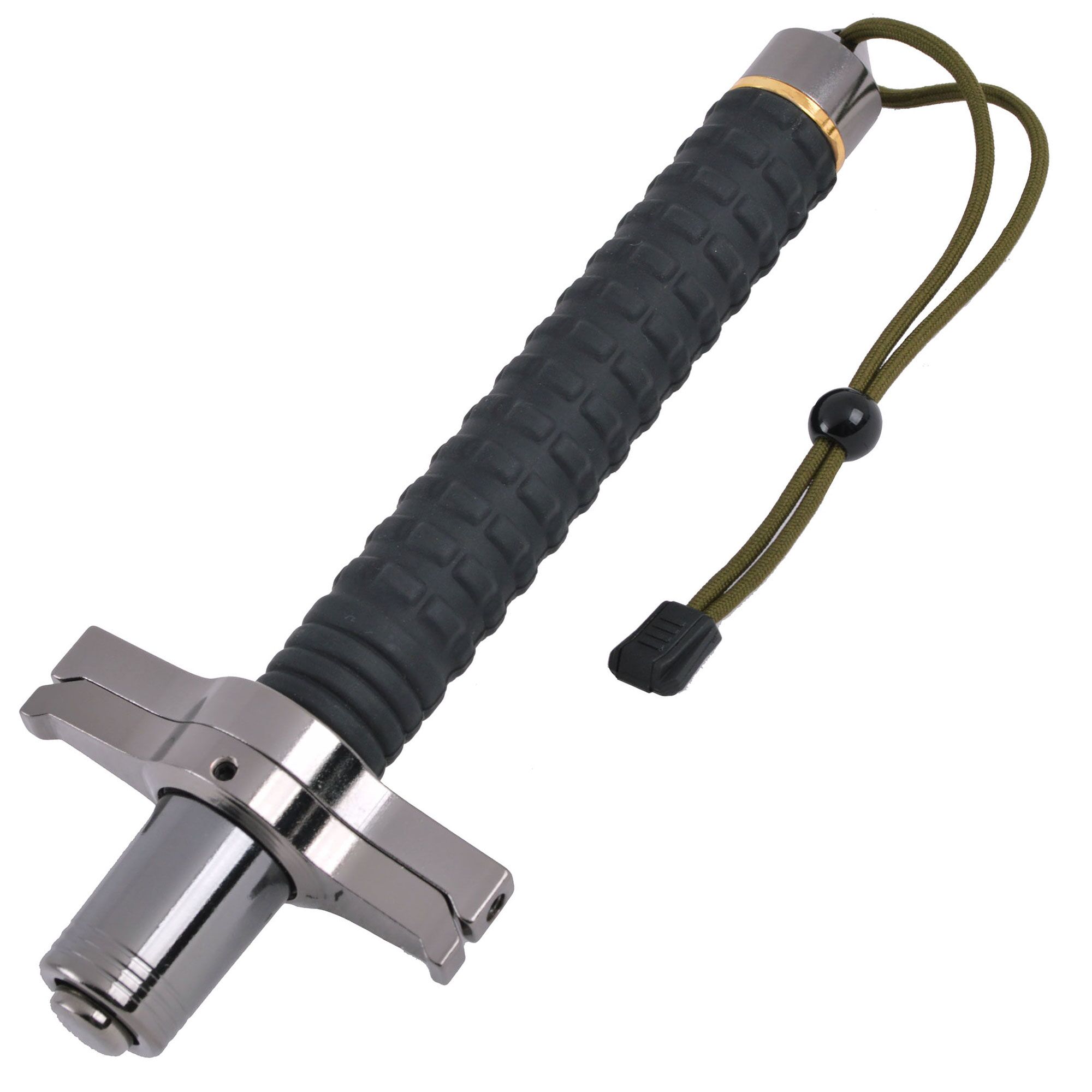 Baton with Cross Guard Handle Handle closeup | ThugBusters Baton with Cross Guard Handle Handle closeup