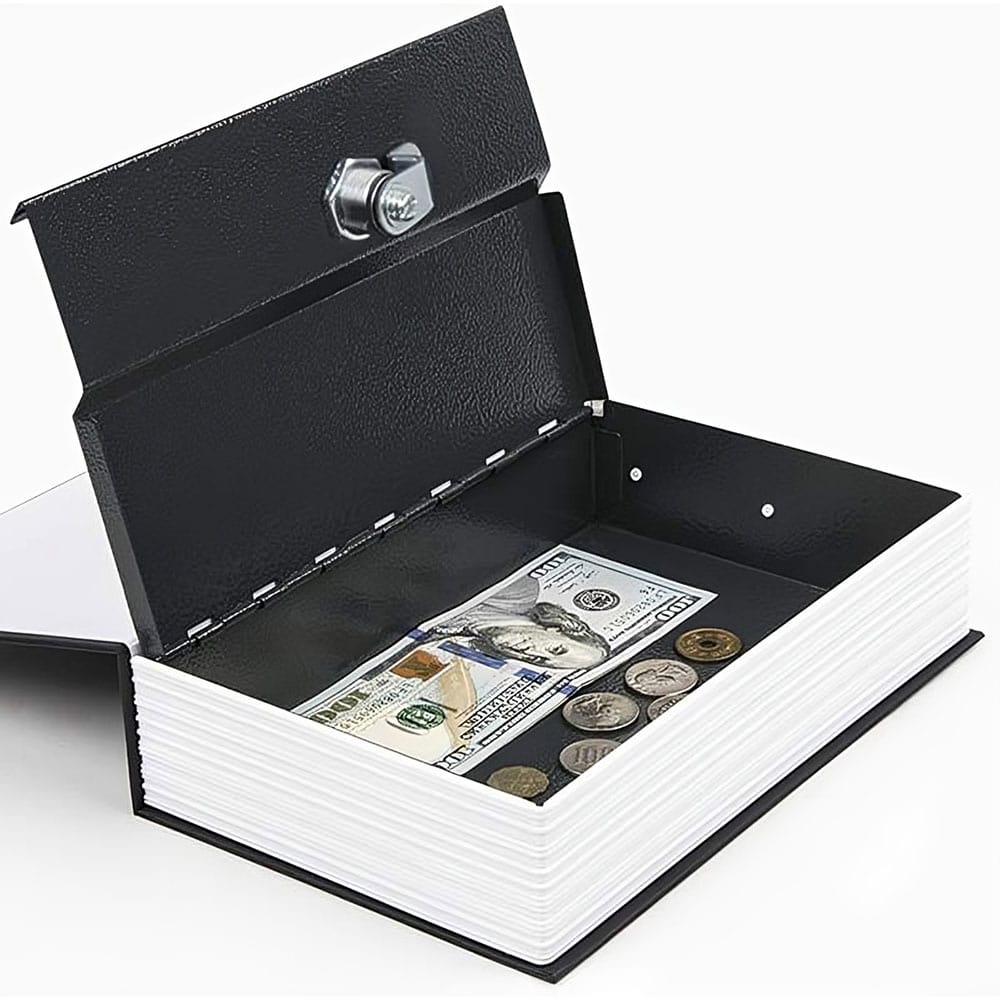 Key Locking Book Safe, Realistic Dictionary Design, Key Lock with 2 Keys Included, 9" x 5½" x 2" Interior, 1.7 lbs, Bookshelf Hidden Compartment Safe for Cash, Jewelry, Firearms and Documents - Image 3