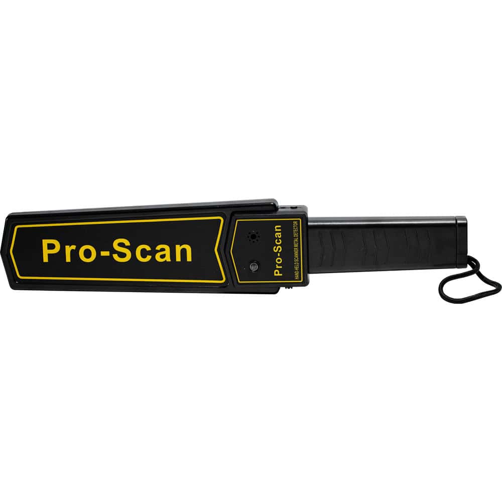 Pro Scan Security Scanner Hand Held Metal Detector, 5 Inch Detection Range for Handguns, Dual Audio and Vibration Alert Modes, Three Color LED Indicators, 16.13 x 3.25 x 1.75 Inches, Includes Holster and Wrist Strap, Lifetime Warranty