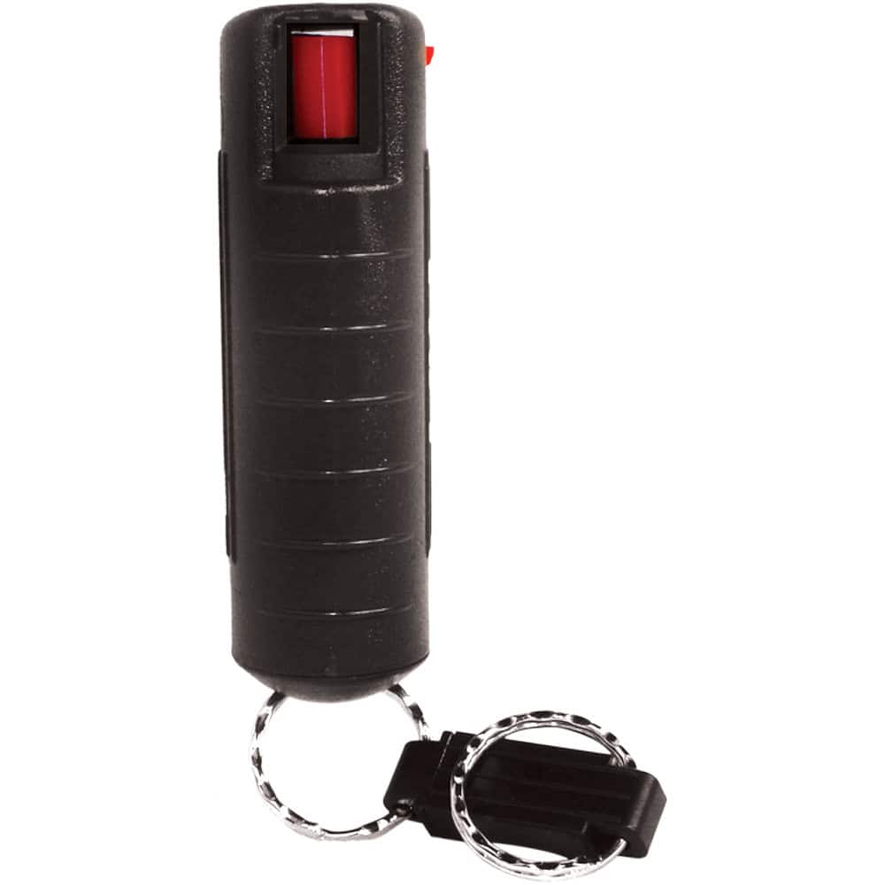 Pepper Shot Pepper Spray, 1.2% Major Capsaicinoids, 2 Million SHU, 0.5 oz, 6-8 Foot Range, 6-10 Bursts, Hard Protective Case, Belt Clip, Quick Release Keychain, UV Dye, Available in Black/Blue/Pink/Red