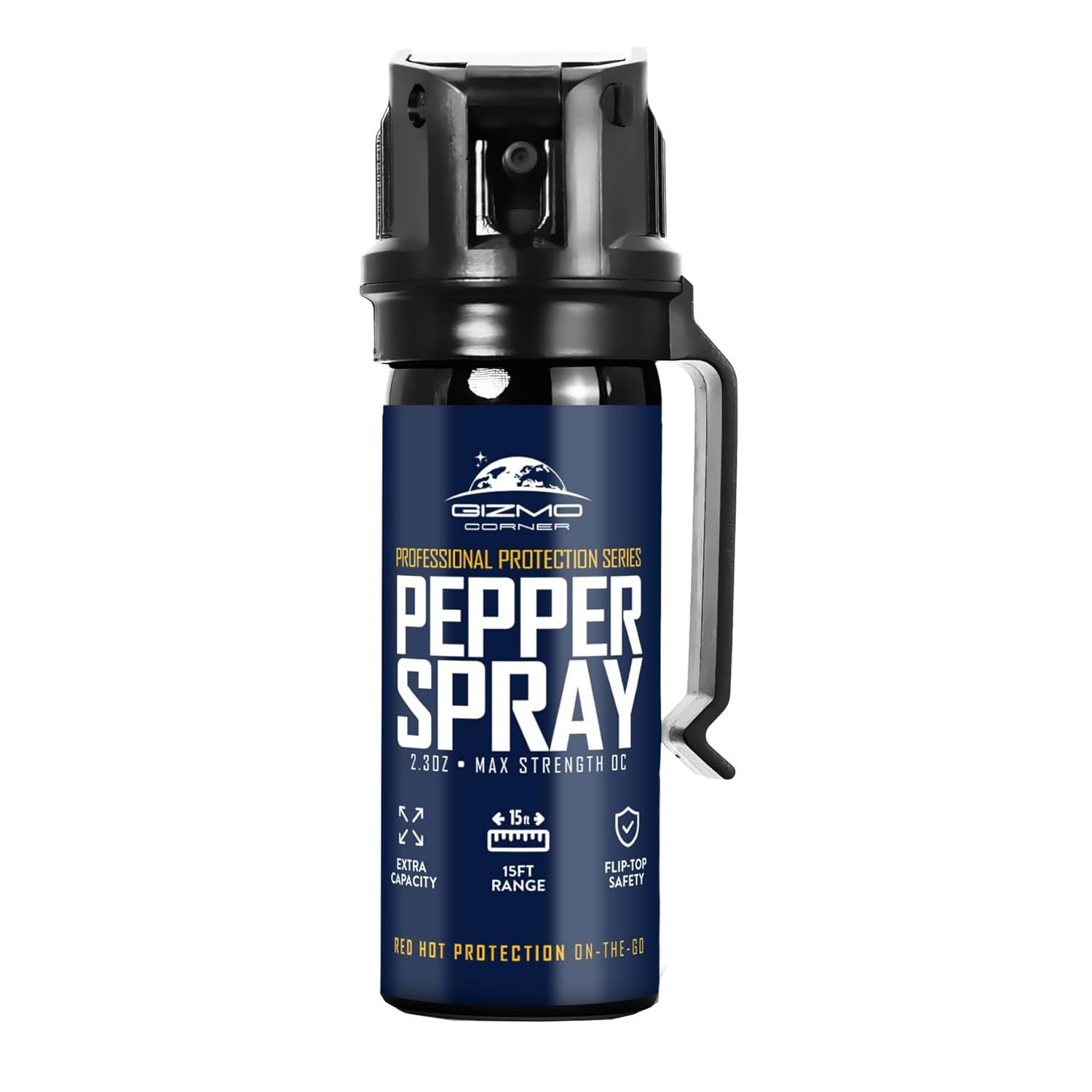 Pepper Spray for Self Defense, Large 2.3 oz Flip Top Safety with Belt Clip - Image 2