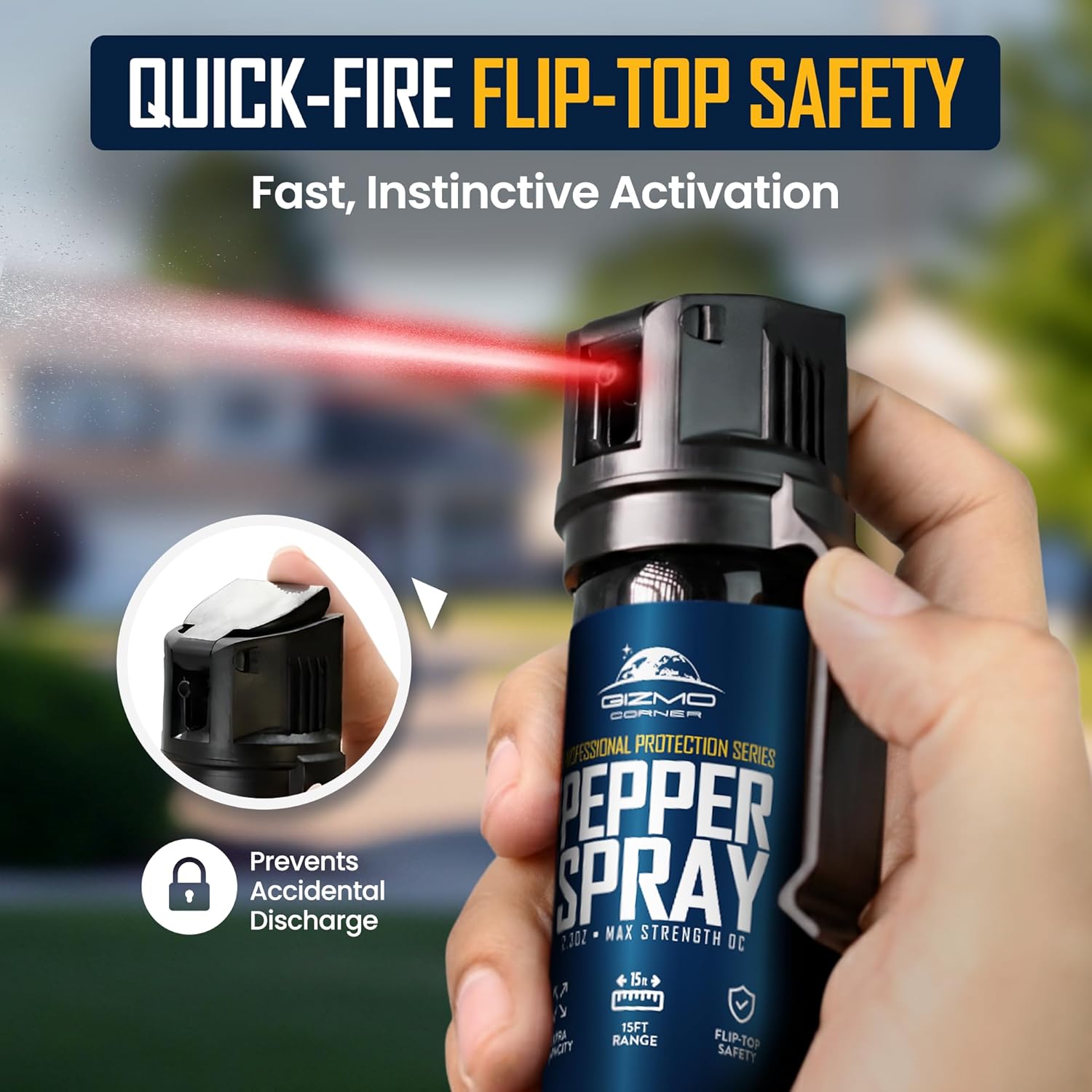 Pepper Spray for Self Defense, Large 2.3 oz Flip Top Safety with Belt Clip - Image 7