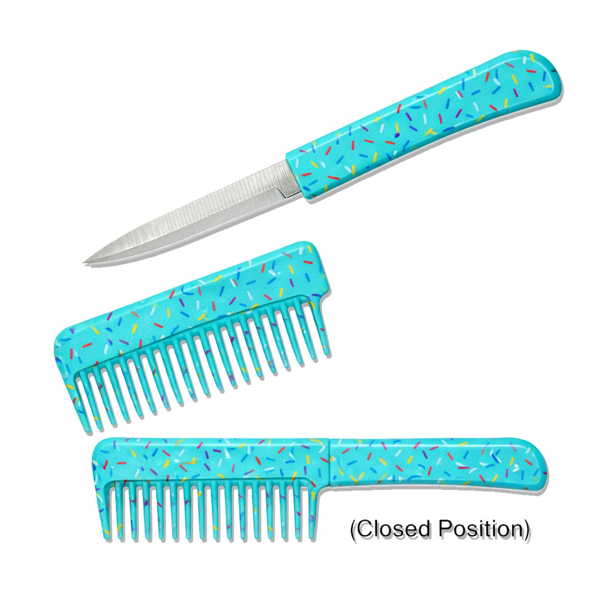 Comb KnifeTurquoise Sprinkles | ThugBusters Comb Knife Turquoise Sprinkles