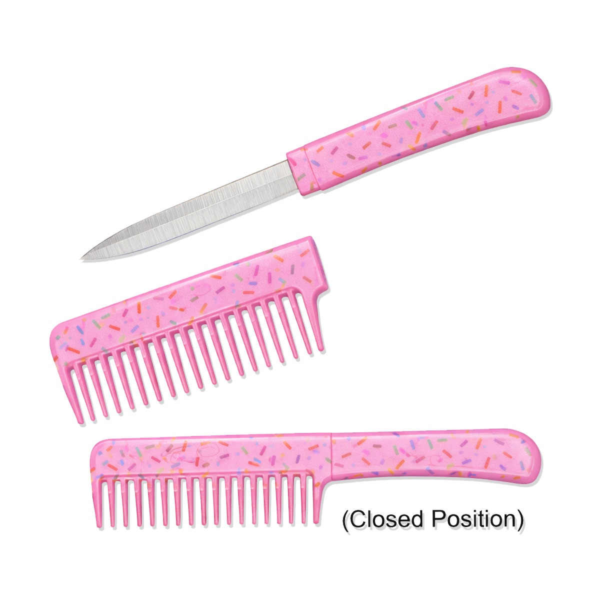 Pink sprinkles comb knife | ThugBusters Pink sprinkles comb knife